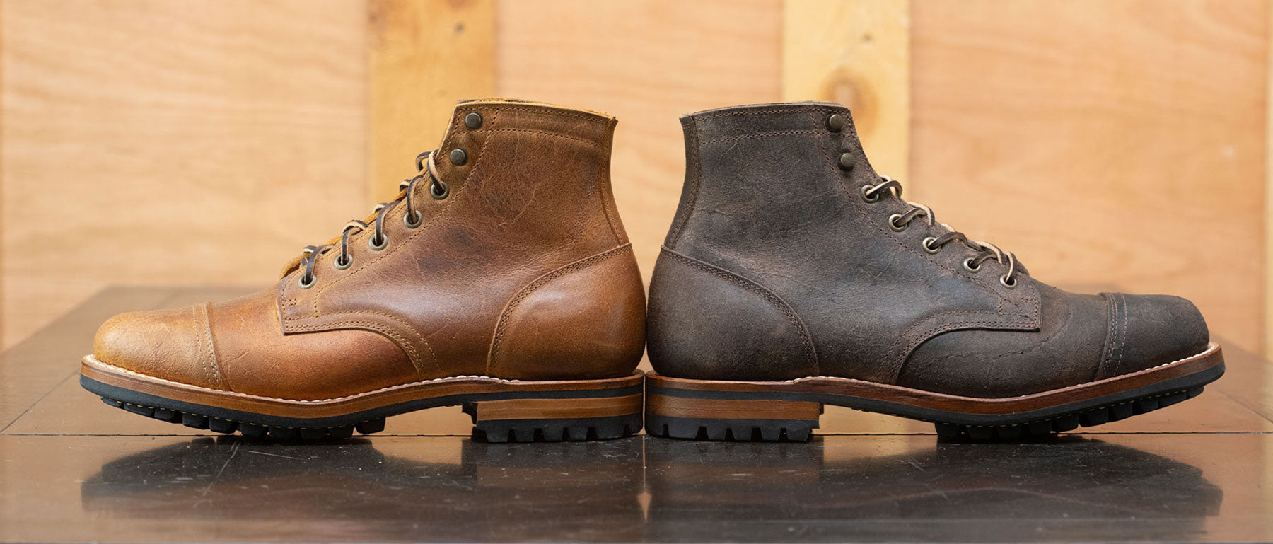 Brown Boots A Side by Side Comparison of our Brown Leathers Truman