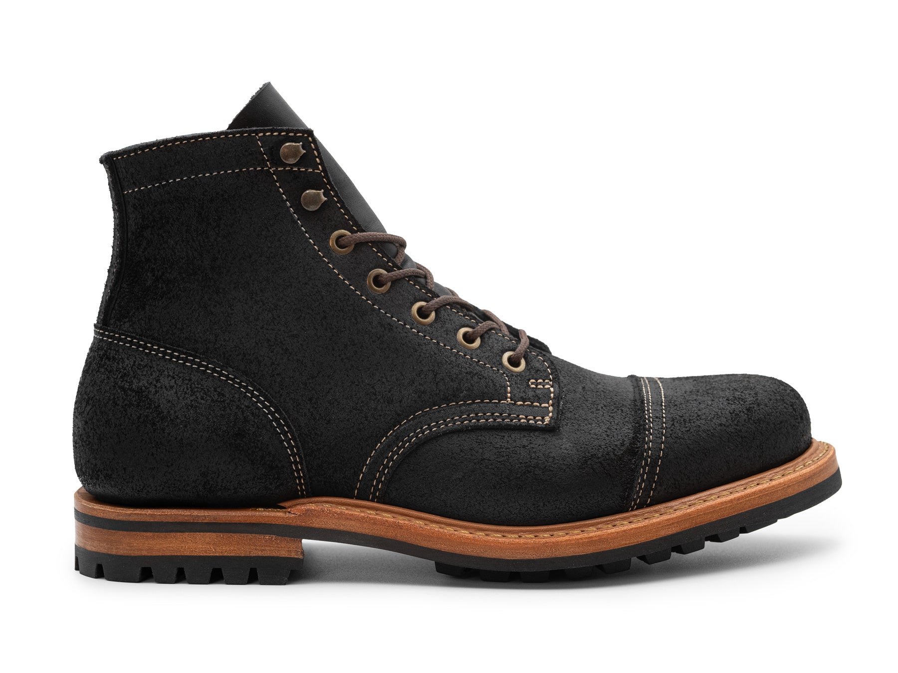 Black Oiled Rough Out | Cap Toe – Truman Boot Co.