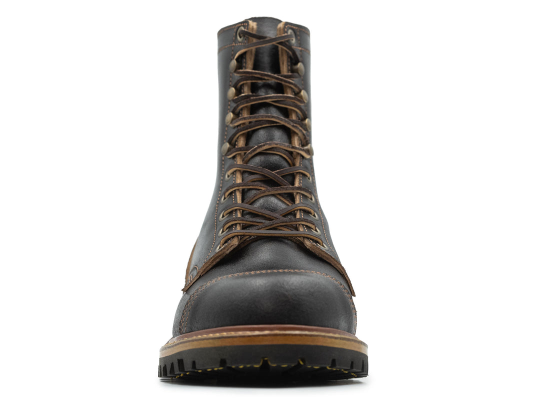 Black Waxed Flesh | Cap Toe Upland