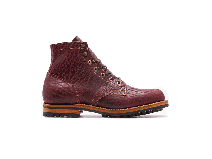 Black Cherry Shrunken Bison (Plain Toe) | 9.5D