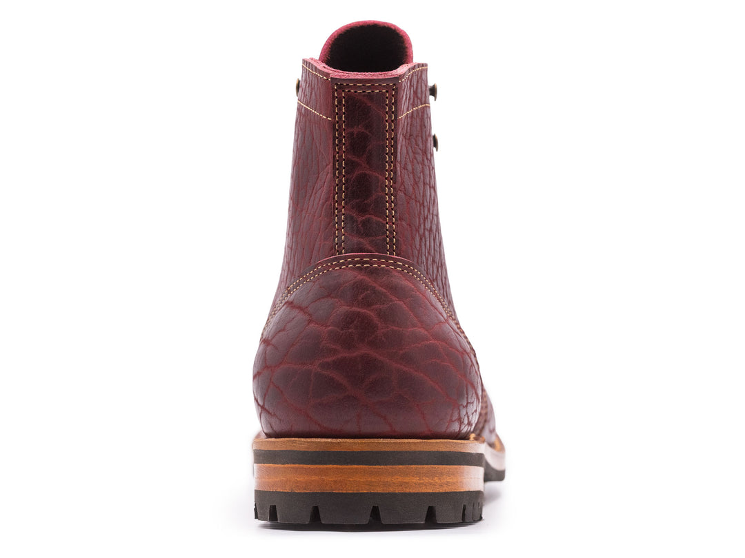 Black Cherry Shrunken Bison (Plain Toe) | 9.5D