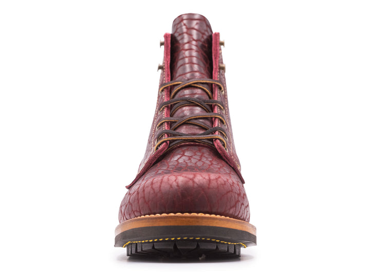 Black Cherry Shrunken Bison (Plain Toe) | 9.5D