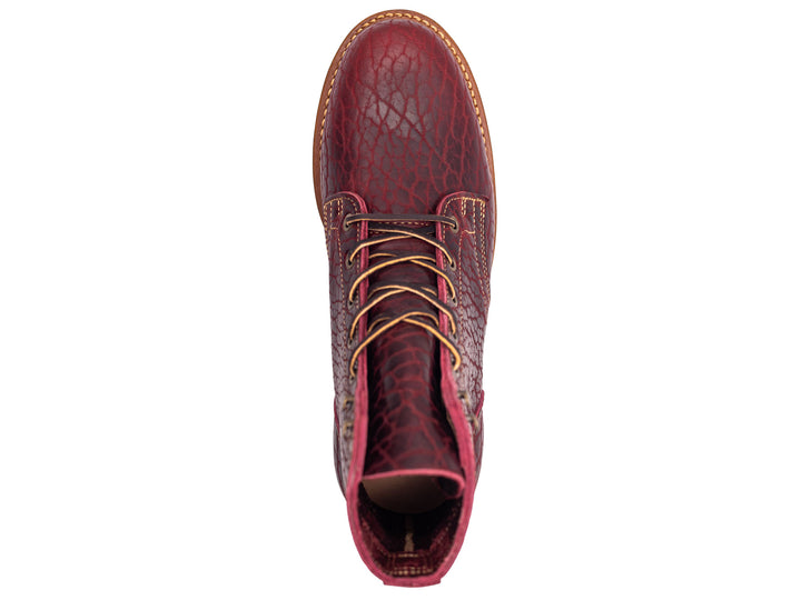 Black Cherry Shrunken Bison (Plain Toe) | 9.5D