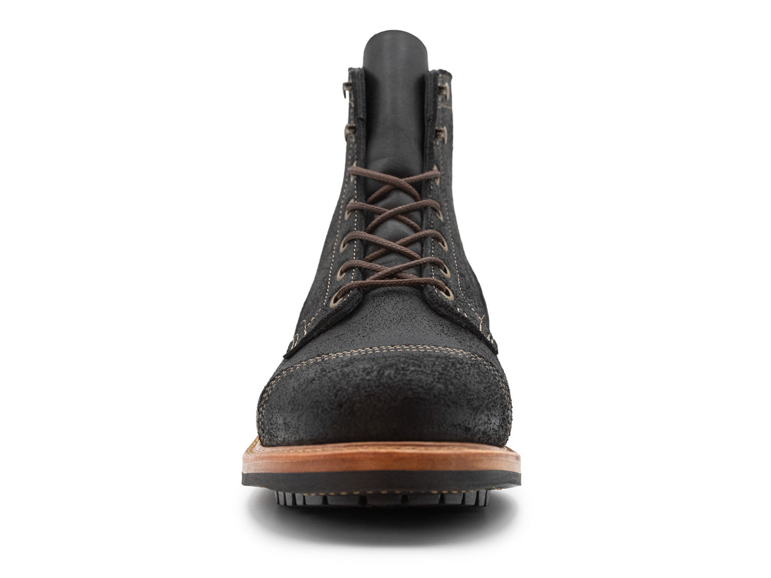 Doc Rough Out Black Oiled Rough Out | Cap Toe – Truman Boot Co.