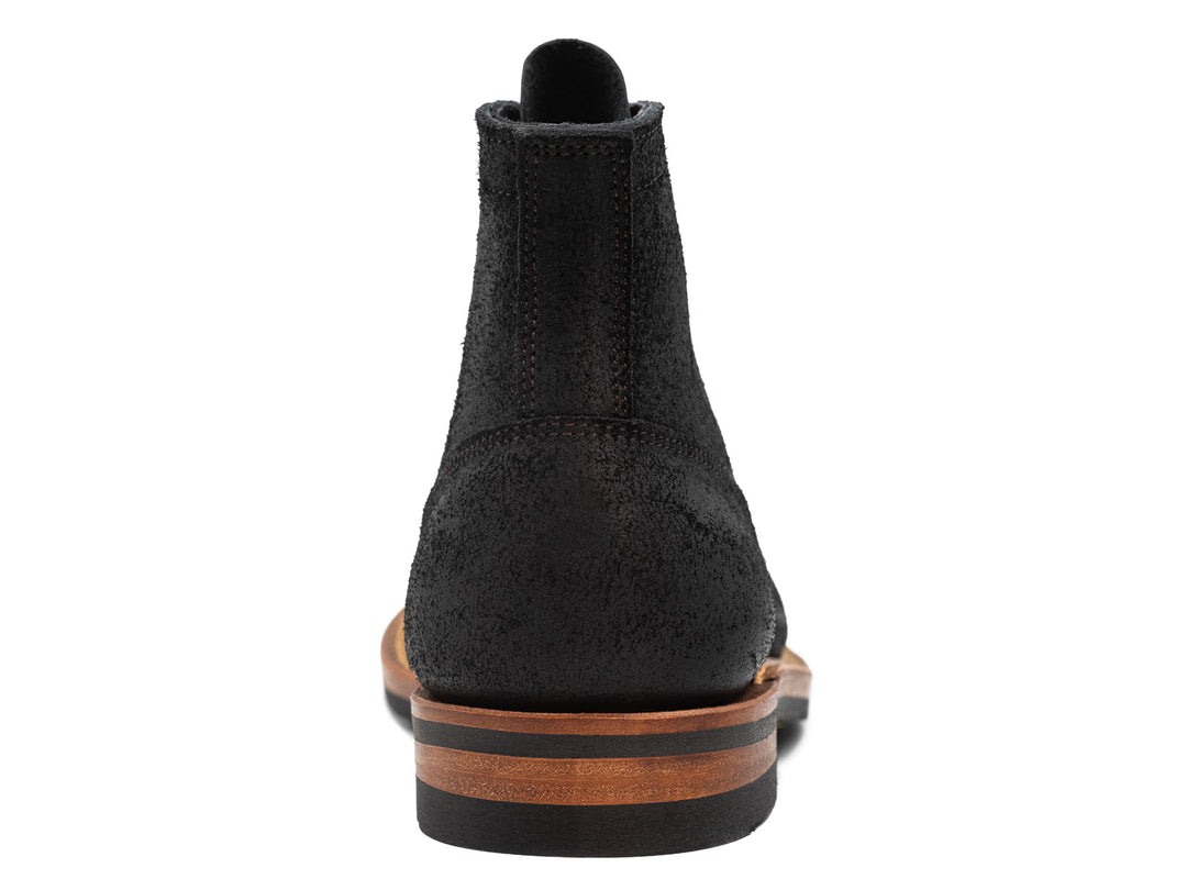 Black Oiled Rough Out | Plain Toe