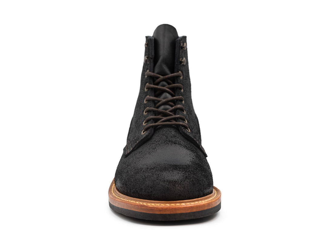 Black Oiled Rough Out | Plain Toe