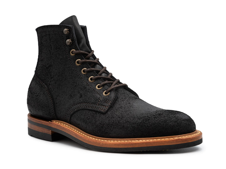 Black Oiled Rough Out | Plain Toe