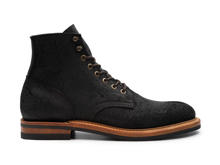 Black Oiled Rough Out | Plain Toe