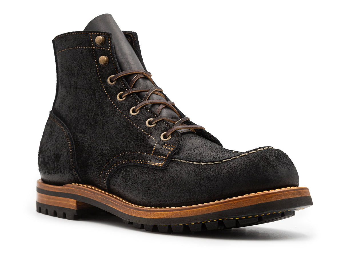 Black Oiled Rough Out Moc Toe – Truman Boot Co.
