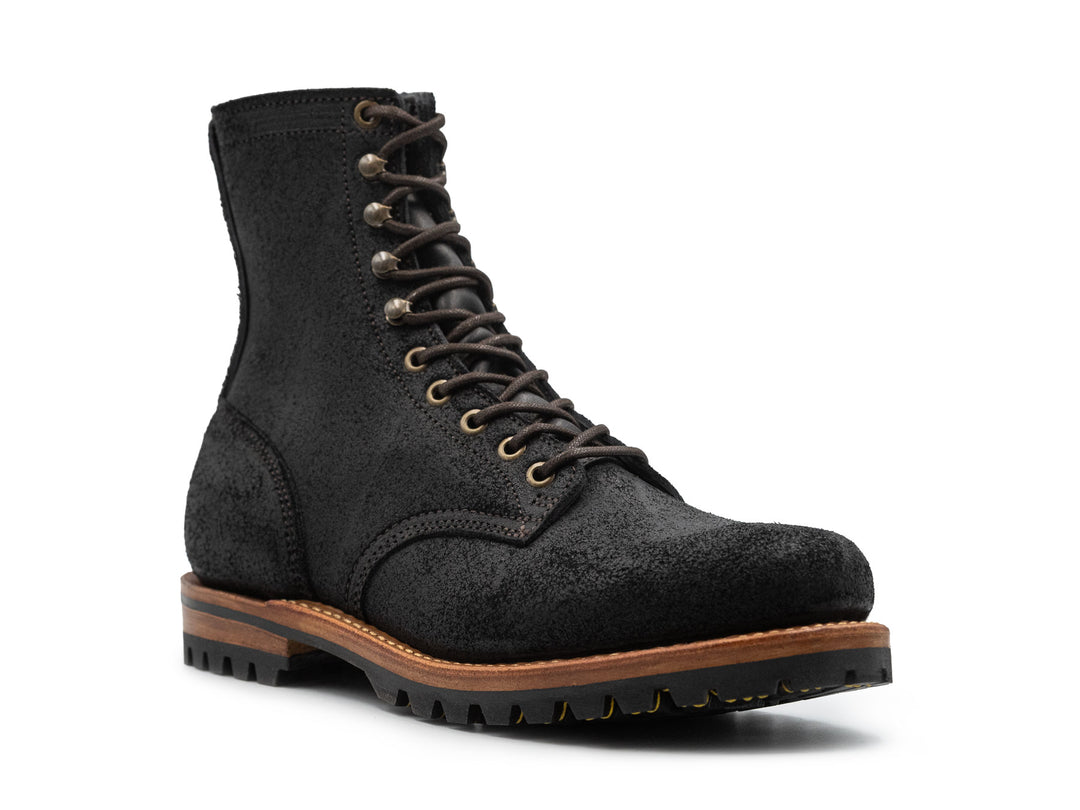Black Oiled Rough Out | Plain Toe Upland