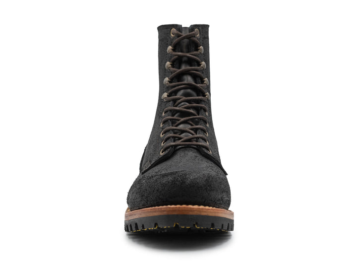 Black Oiled Rough Out | Plain Toe Upland