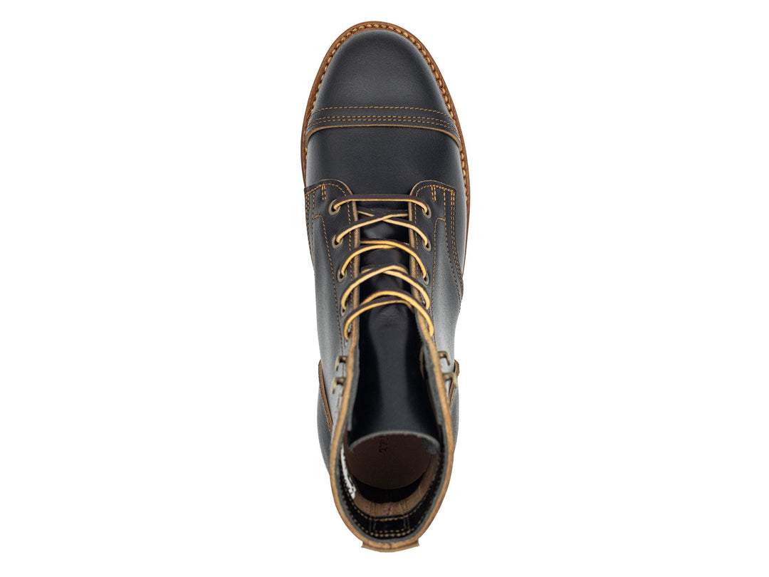 Black Waxed Flesh Cap Toe | 13EE