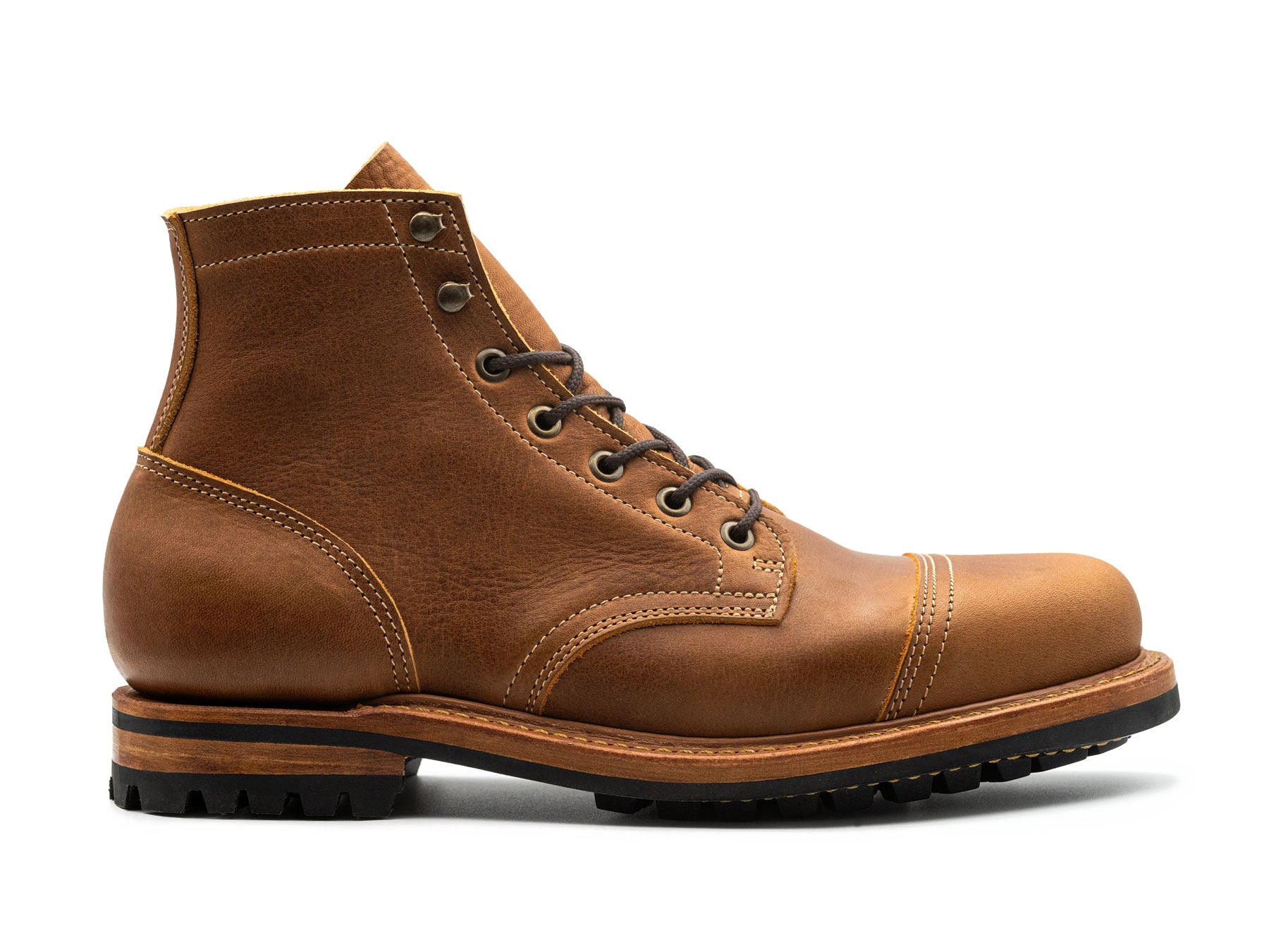 British Tan Grizzly | Plain Toe – Truman Boot Co.