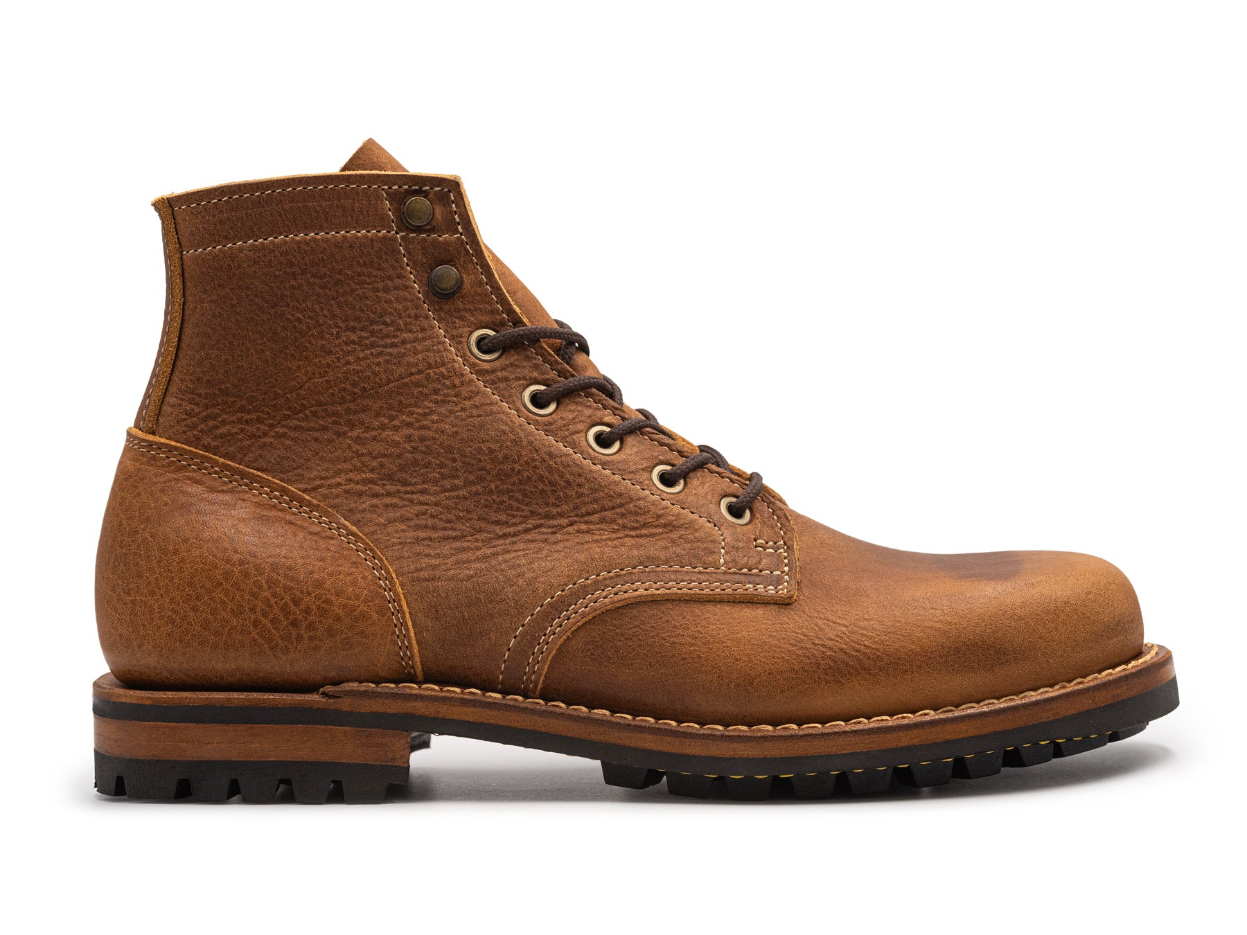 British Tan Grizzly | Plain Toe – Truman Boot Co.