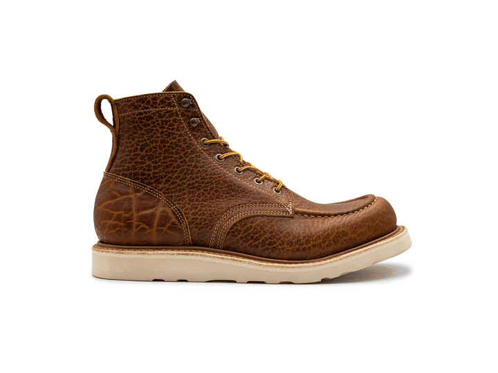 Cognac Shrunken Bison | Moc Toe