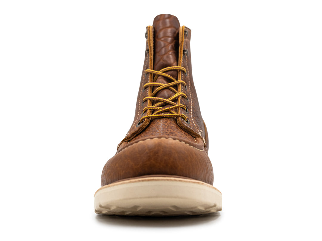 Cognac Shrunken Bison | Moc Toe