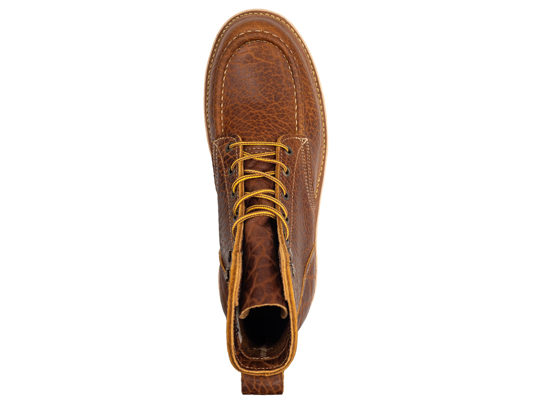 Cognac Shrunken Bison | Moc Toe – Truman Boot Co.