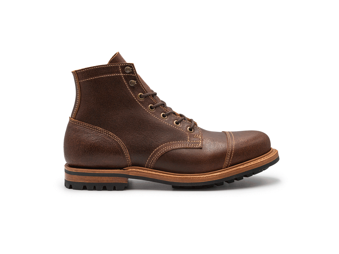 Natural Rough Shot | Cap Toe