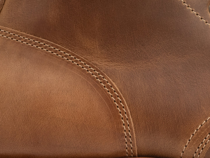 close up shot of sesame double shot leather