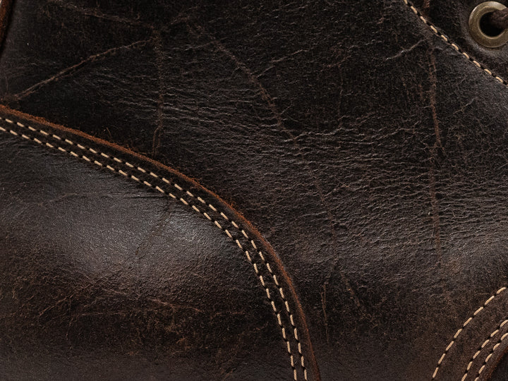 close up shot of snuff crazy cow leather