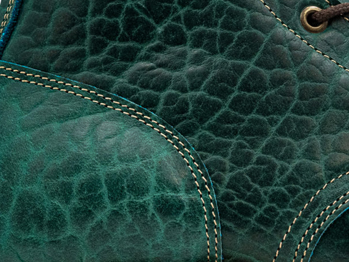 close up shot of turquoise shrunken bison