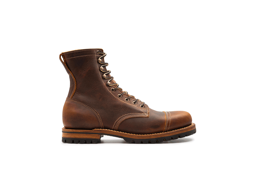 Tobacco Snakebite | Cap Toe Upland – Truman Boot Co. Tobacco Snakebite | Cap Toe Upland – Truman Boot Co.