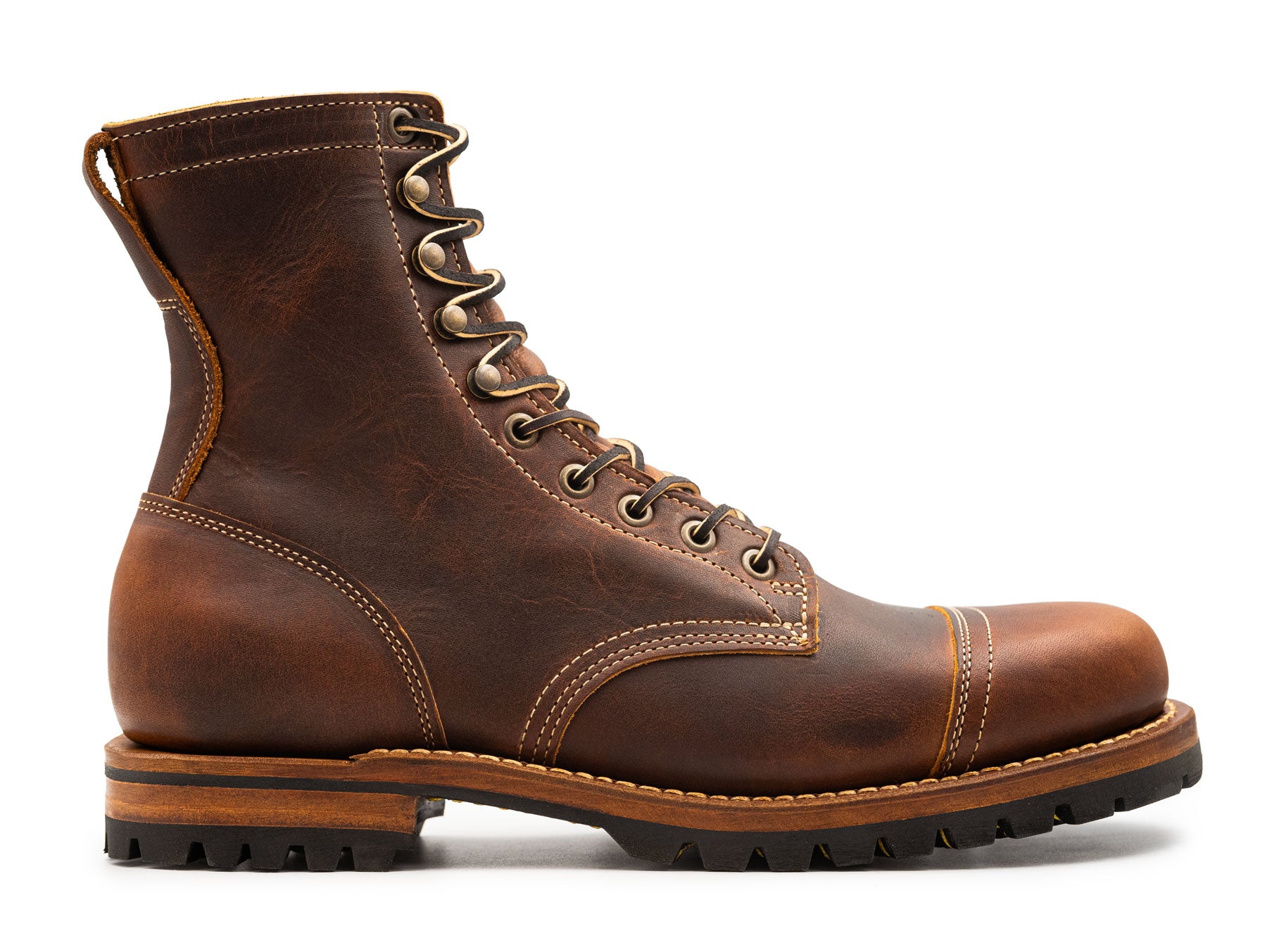 Tobacco Snakebite | Cap Toe Upland – Truman Boot Co.